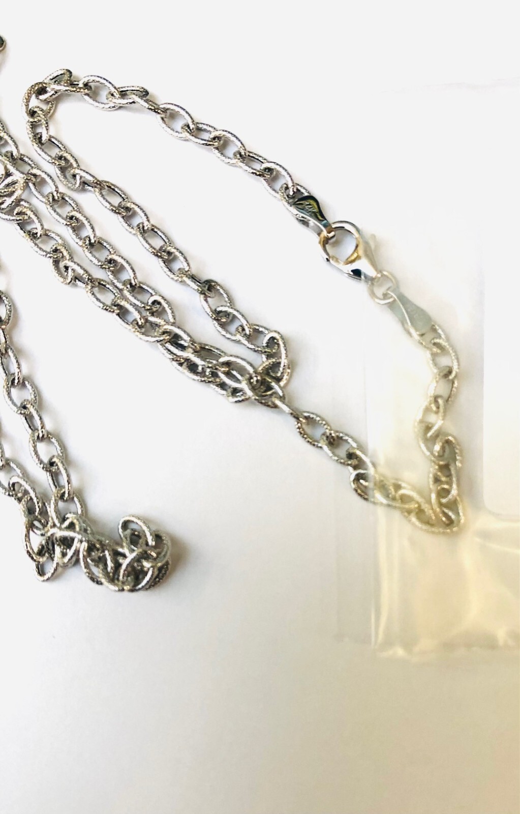 14k White Gold 18″ Oval Cable ROLO Link Pendant Chain/Necklace 3.3 mm 3.9 Grams