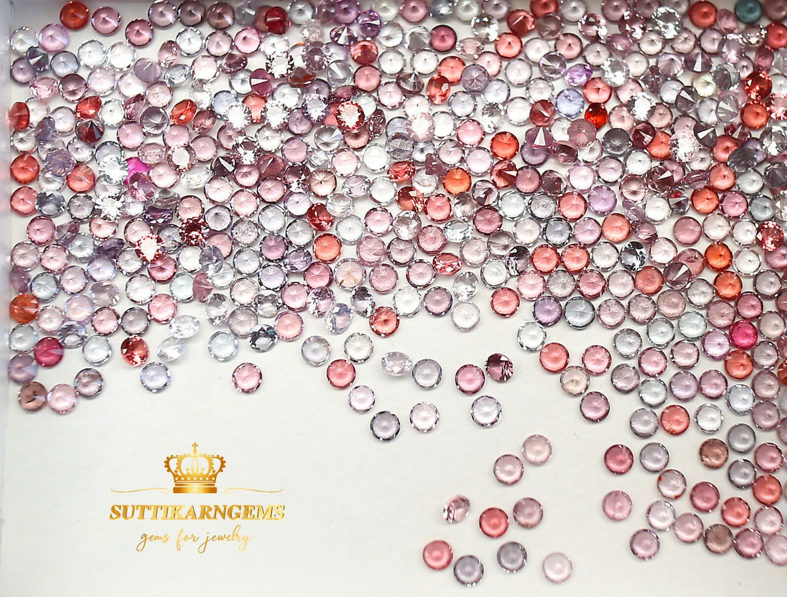 1.8 MM Natural Multi Color Spinel Round Diamond Cut Loose Gemstones Good Quality