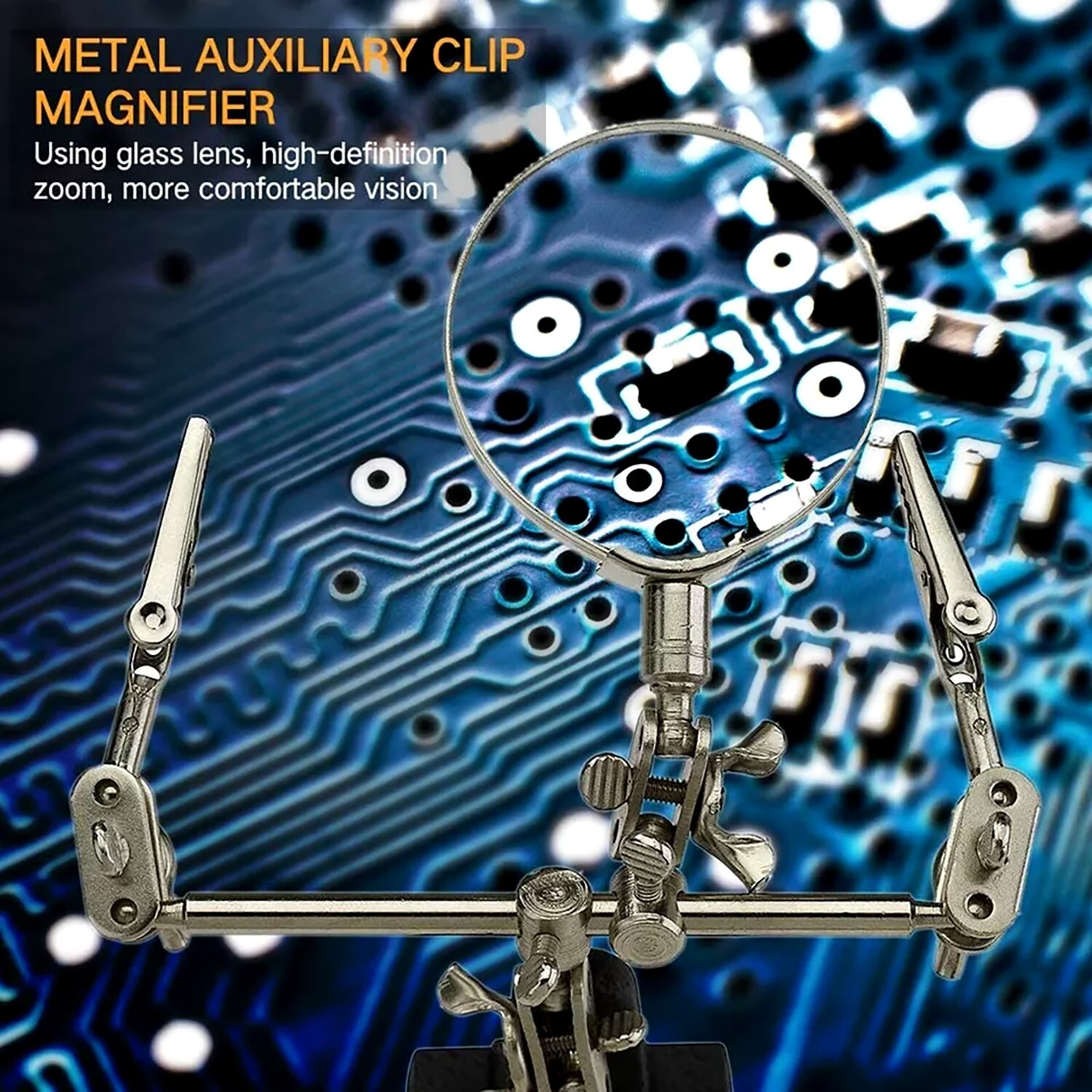Helping Third Hand Magnifier Soldering Stand Clamp Holder Alligator Clip Tool