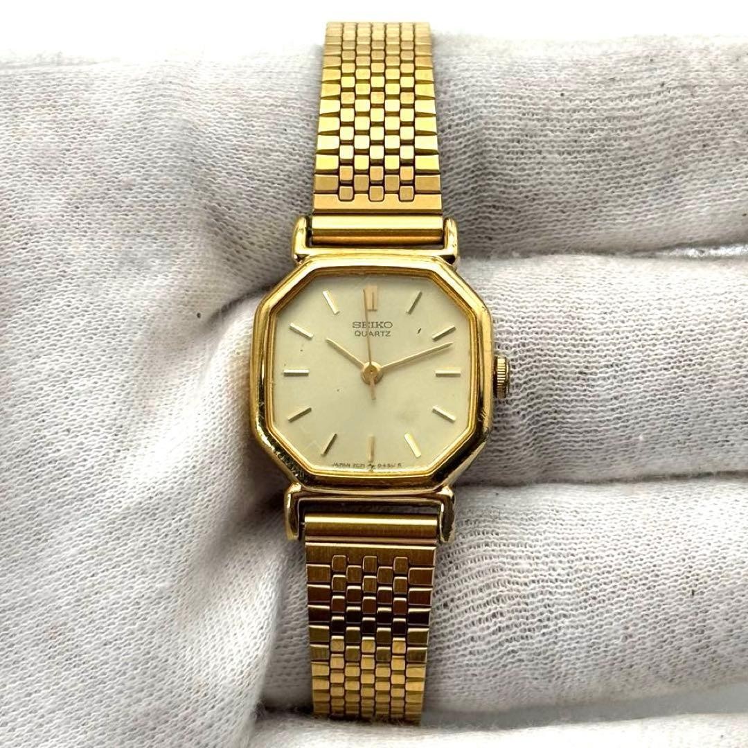 SEIKO New Battery Watch Working Item Condition 2C21 5170 Octagon Rare