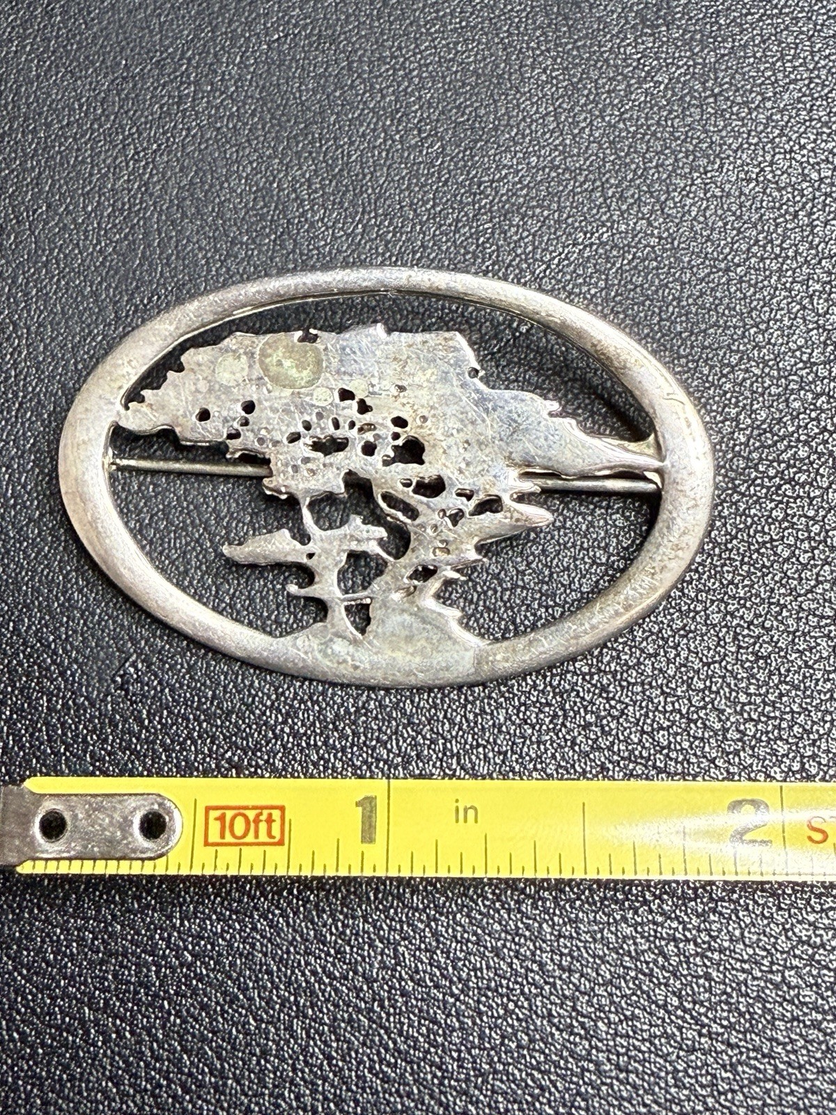 Ken Kantro Lowell Designs 1980s Sterling Silver Tree Of Life Brooch Signed, 2×1”