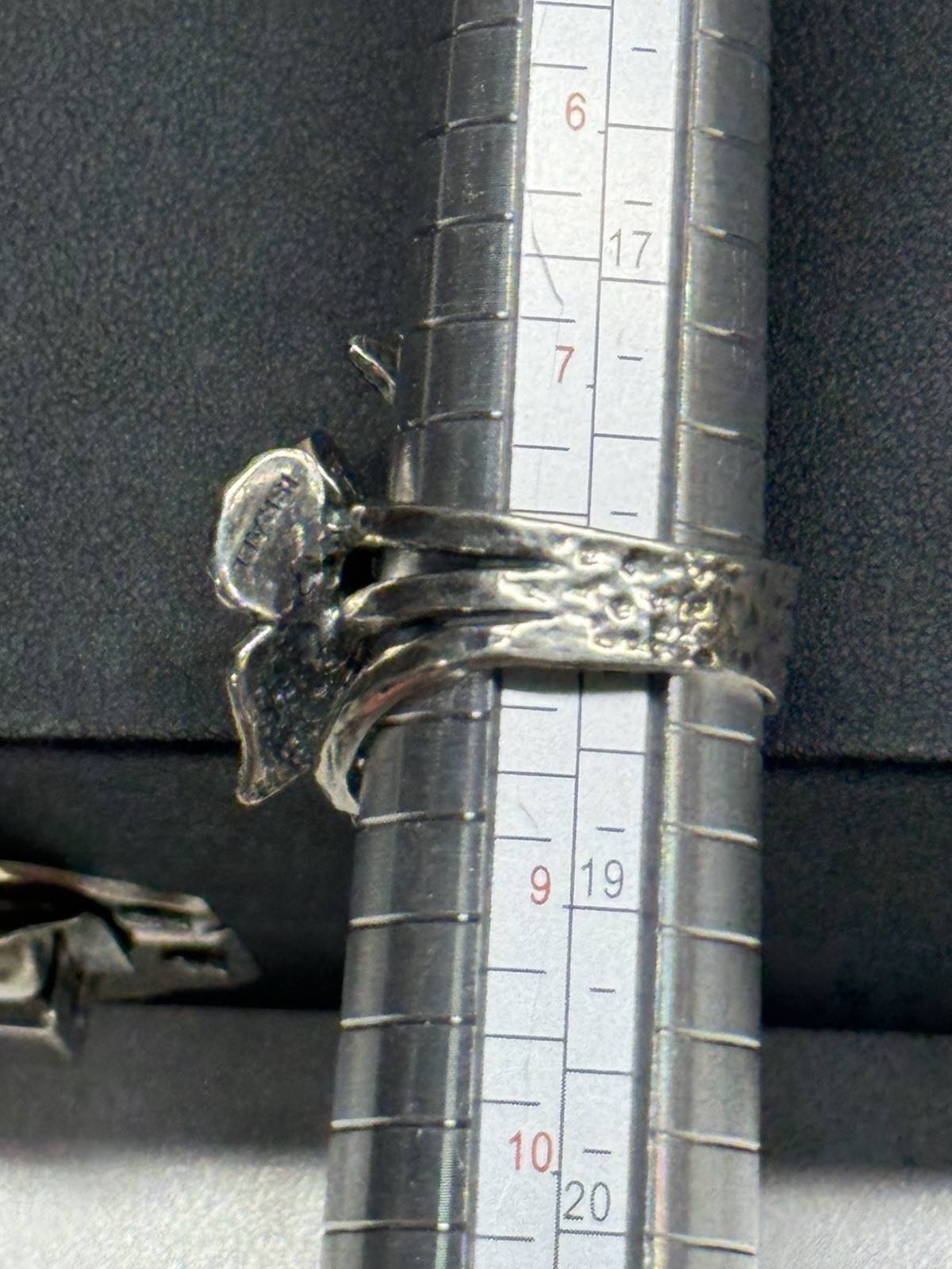 Paz Creations PZ Sterling Silver 925 Peridot Butterfly Ring Made in Israel Sz 8
