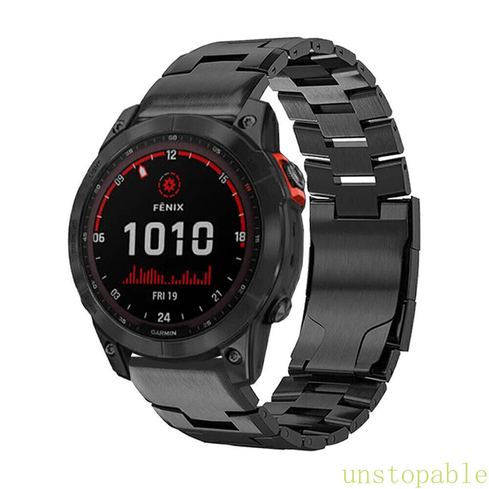 For Garmin Fenix 7X 7 6 6X 5 5X 3 Titanium Quick Metal Watch Band Strap 22/26mm