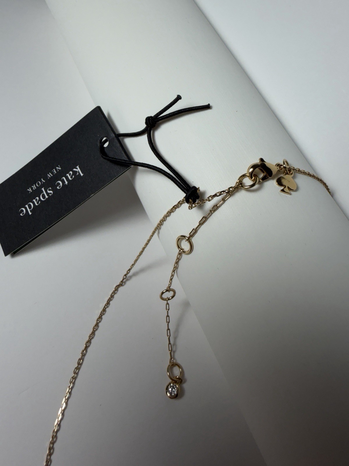 Kate Spade NEW YORK Enamel Red Heart Charm Pendant Cable Chain Necklace