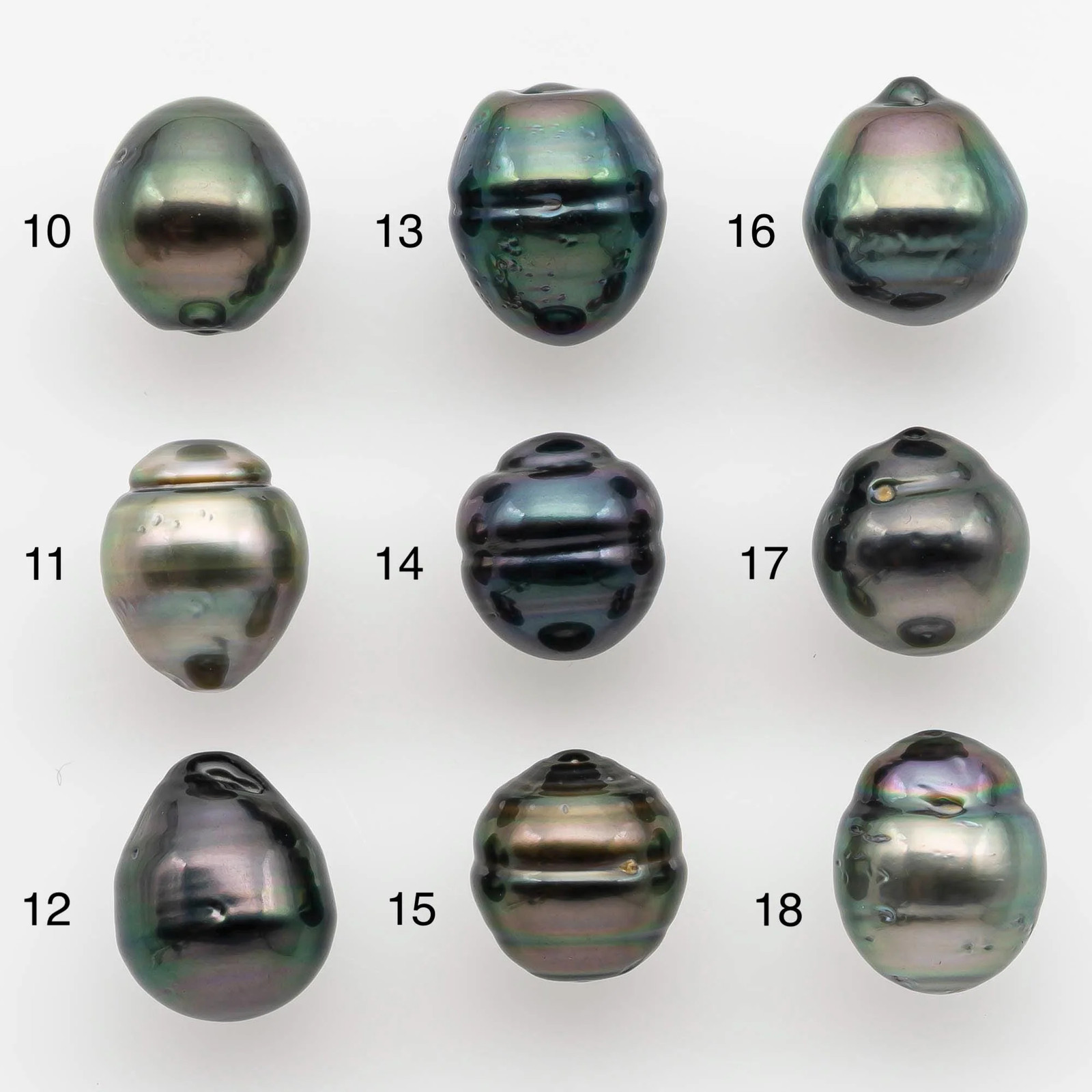 9-10mm Tahitian Pearl in Natural Color with High Luster and Minor Blemishes, On
