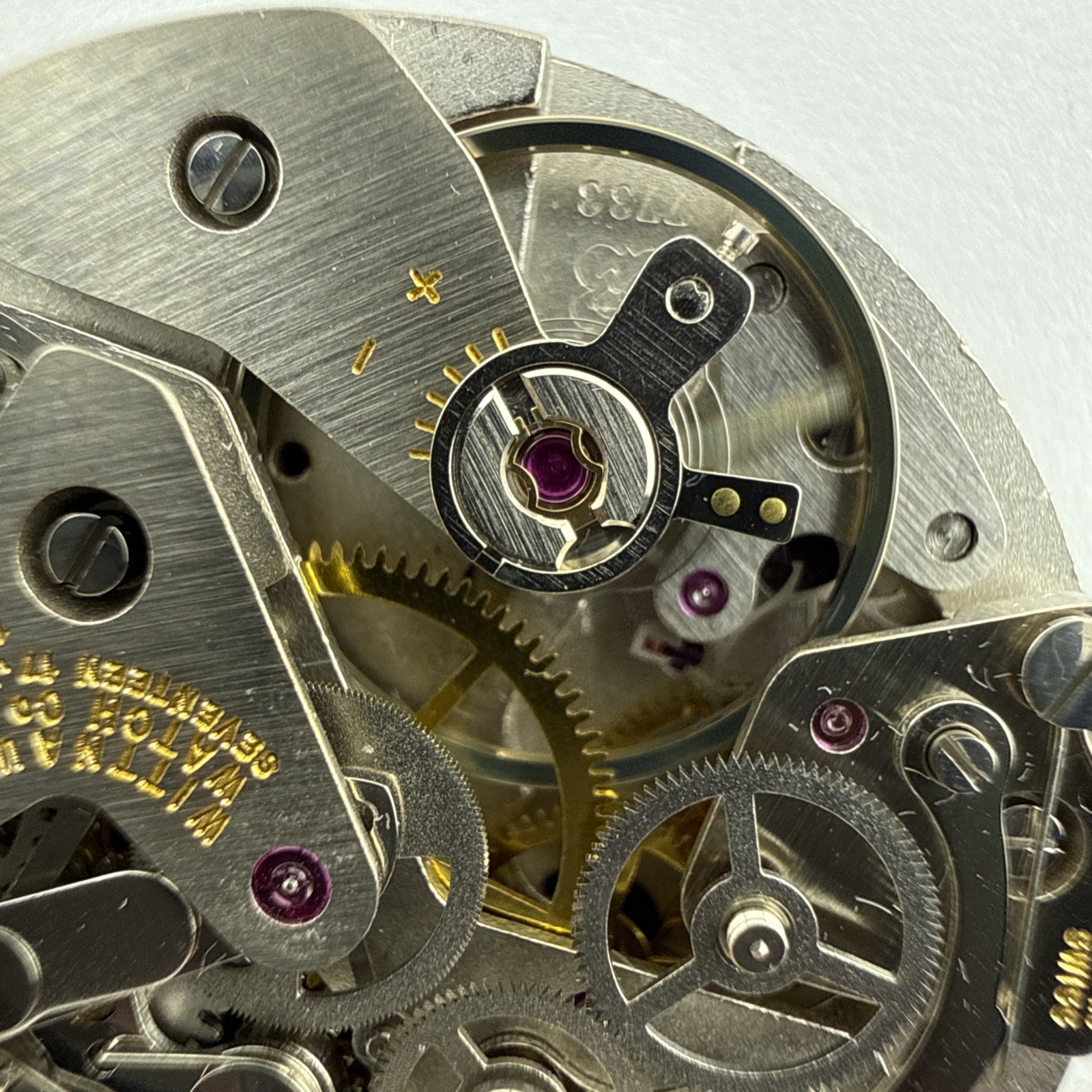 Wittnauer 14A chronograph Valjoux 7733 Watch Movement 17j W/ Dial & Hands NOS