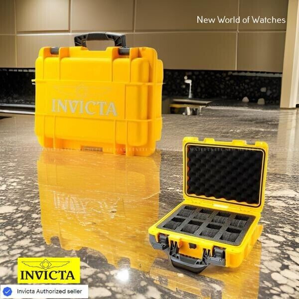 Invicta 8-Slot Impact Yellow Dive Collector Waterproof Watch Case (DC8YEL)