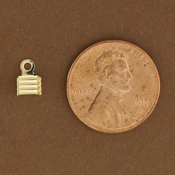 36pc,Gold or Silver Fold-Over Cord Ends, Beadalon Leather Crimps 338A-002,