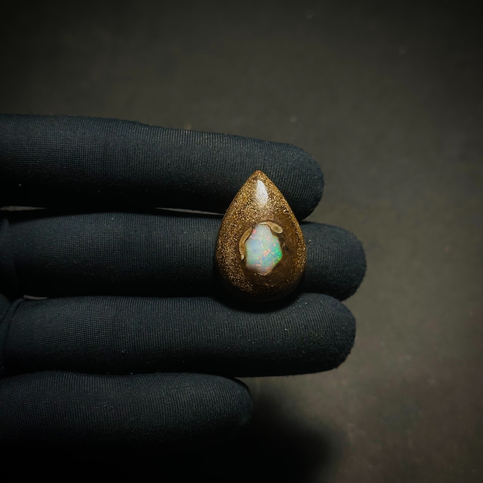 19 CT Natural Australian Boulder Opal Loose Gemstone Cabochon 28x20x8 MM