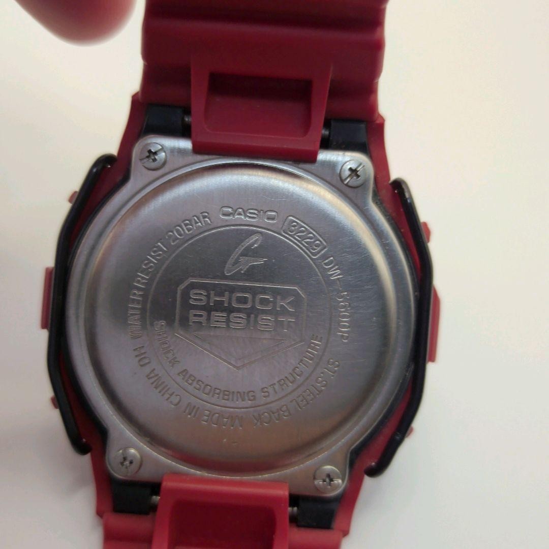 [Working] CASIO G-SHOCK DW-5600P with protector, Red