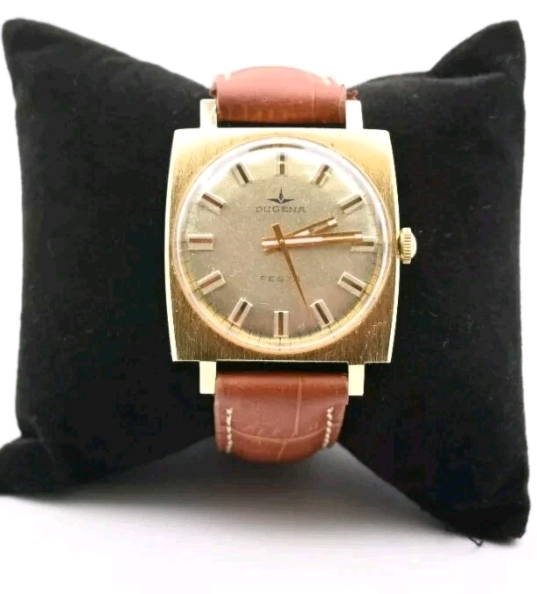 Vintage Dugena Festa Watch Gold Mechanical Vintage Classic Wristwatch Gift Box