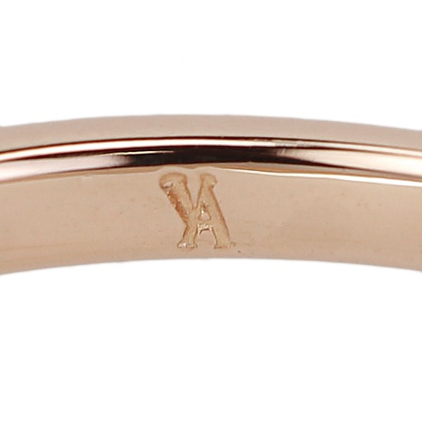 VENDOME AOYAMA diamond ring K10 Pink Gold V-shaped thin delicate Used 908527