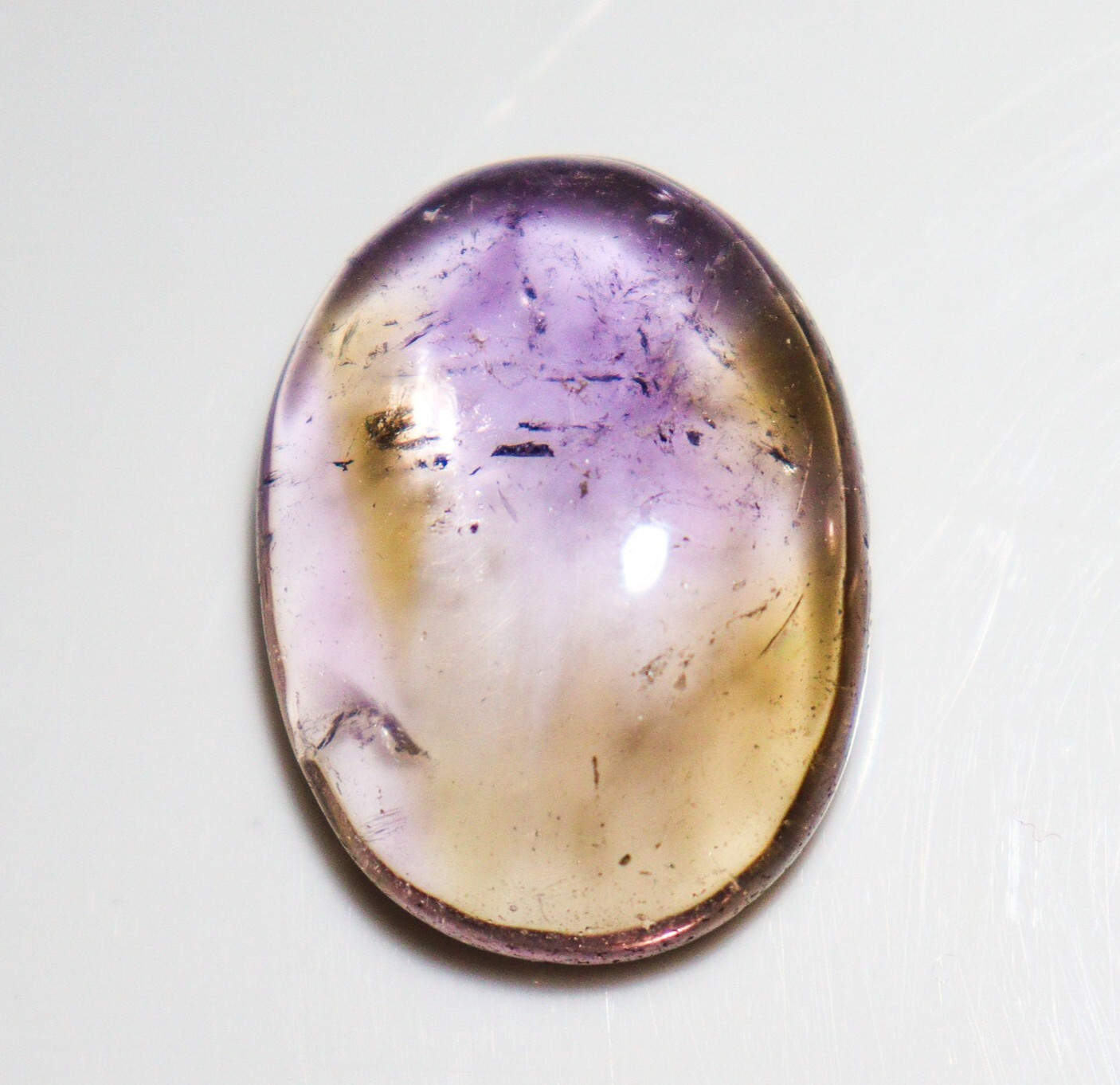 Handcrafted Ametrine Cabochon 28.00 Ct Crystal Gem Loose Stone for Rings