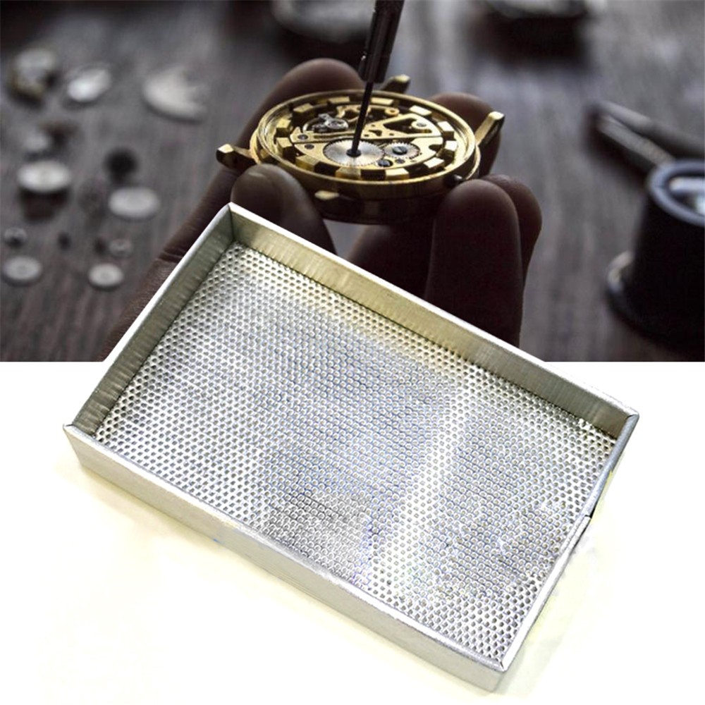 Watch Parts Storage Tray Organizer Dryer Plate Frame Steel Mesh Cleaning Tool b