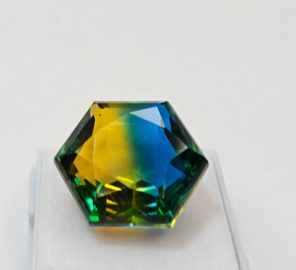 Bi-Colour Ametrine 21-23 Ct Hexagon Natural Loose Gemstone For Making Pendant
