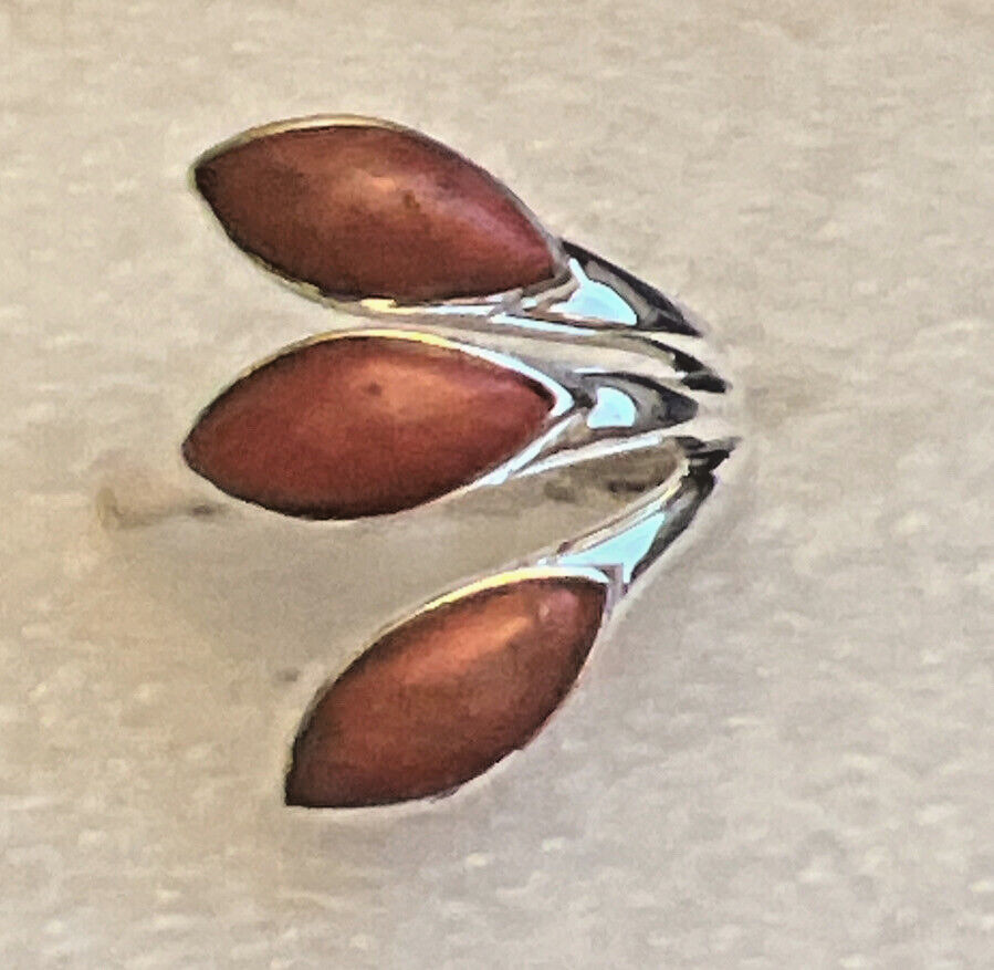 Natural Sponge Coral Ring in 925 Sterling Silver (Size 9.0)