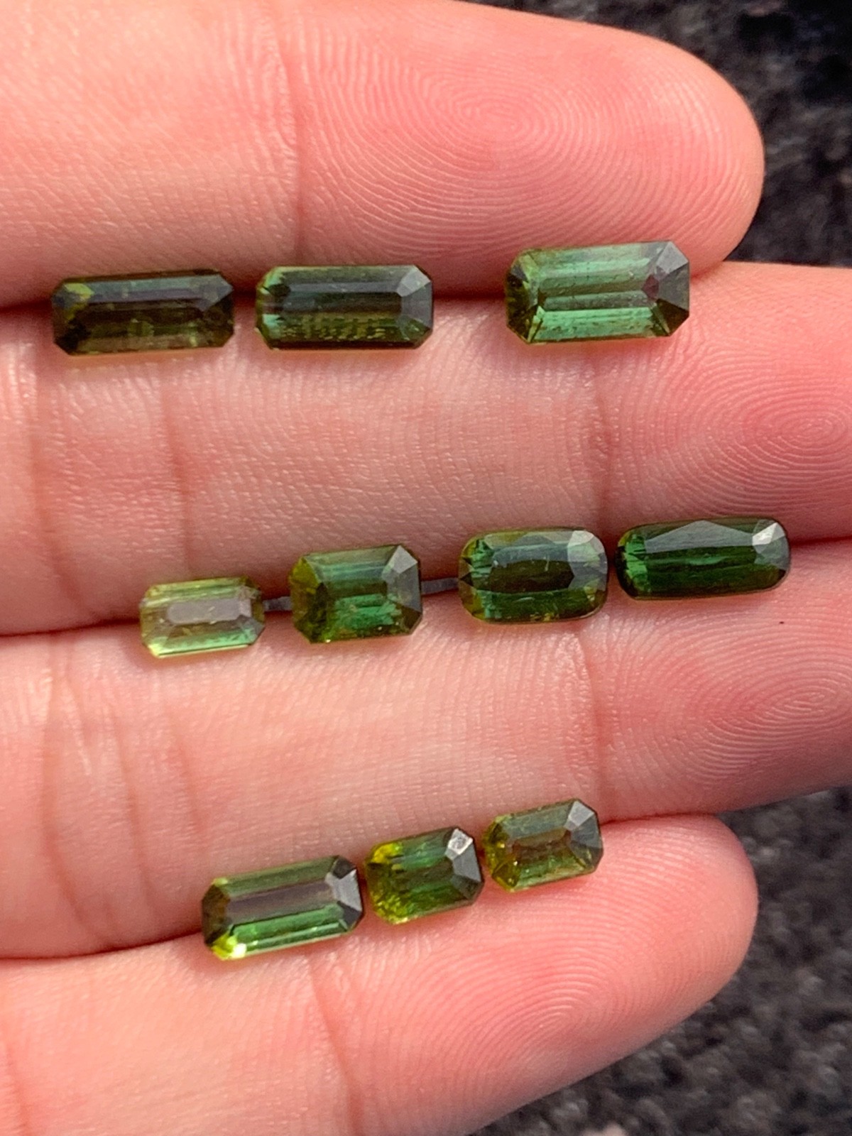 Wholesale Lot 11.70 Ct Natural Tourmaline 10 Pcs Emerald Cut Loose Gemstones