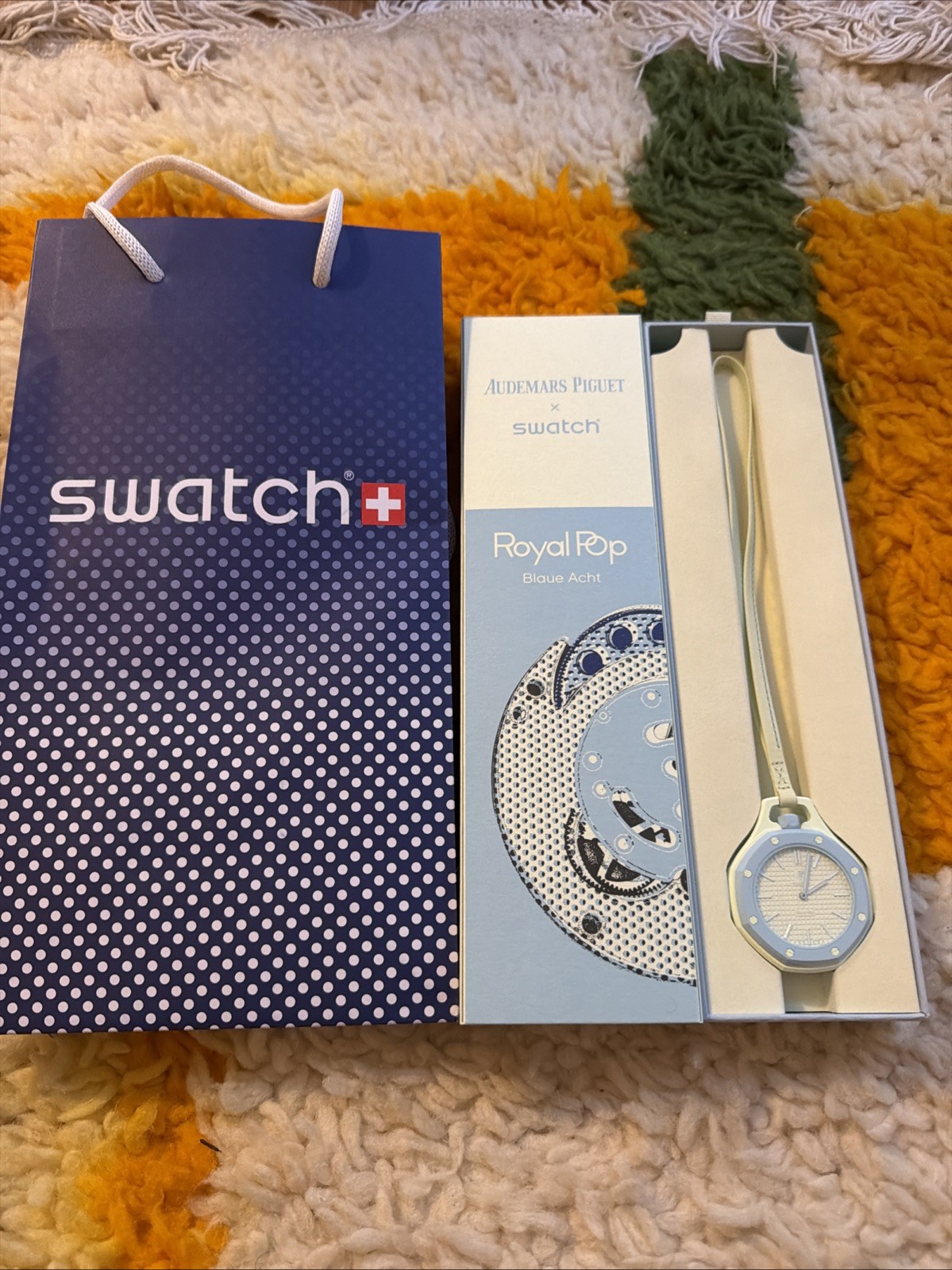 Blue AP x Swatch Royal Pop Audemars Piguet Blaue Acht NEW IN BOX – WATCH IN HAND