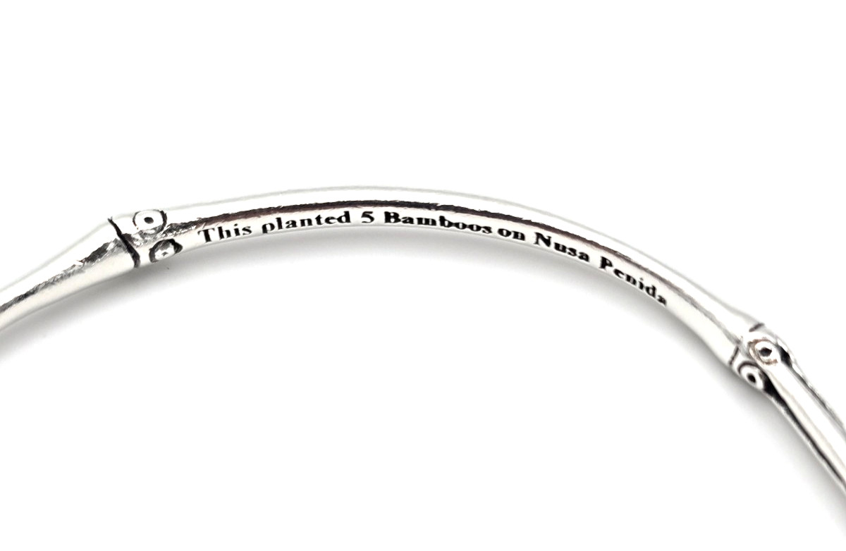 John Hardy Sterling Silver “This Planted 5 Bamboos” Bangle Bracelet