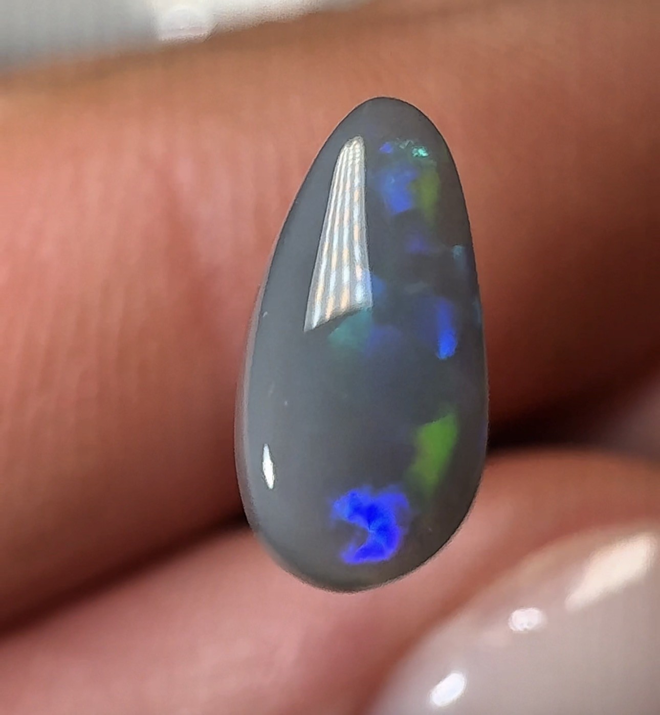 Natural Solid Australian Dark Opal 0.55ct, Lightning Ridge, jewelry making stone