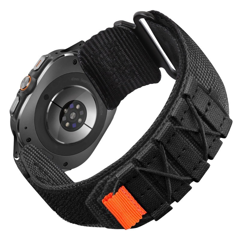 For Samsung Galaxy Watch 7 Ultra 47mm Sports Nylon Woven Watch Strap Colourful