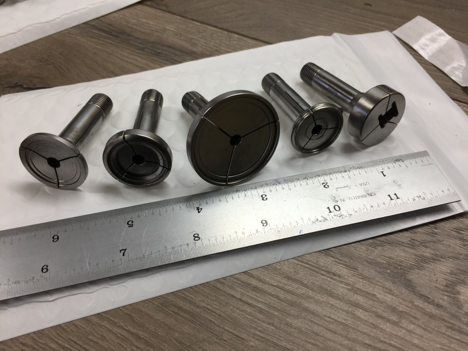 LOT OF LEVIN LATHE STEP COLLETS D STYLE ( 10 MM ) COLLETS