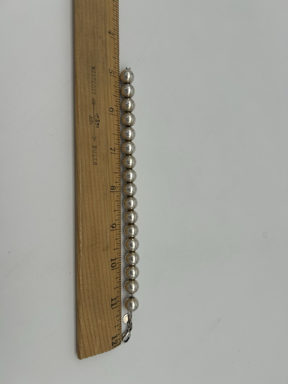 TIFFANY & CO STERLING SILVER HARDWEAR BALL BRACELET- 7.25 “LONG- MINT!
