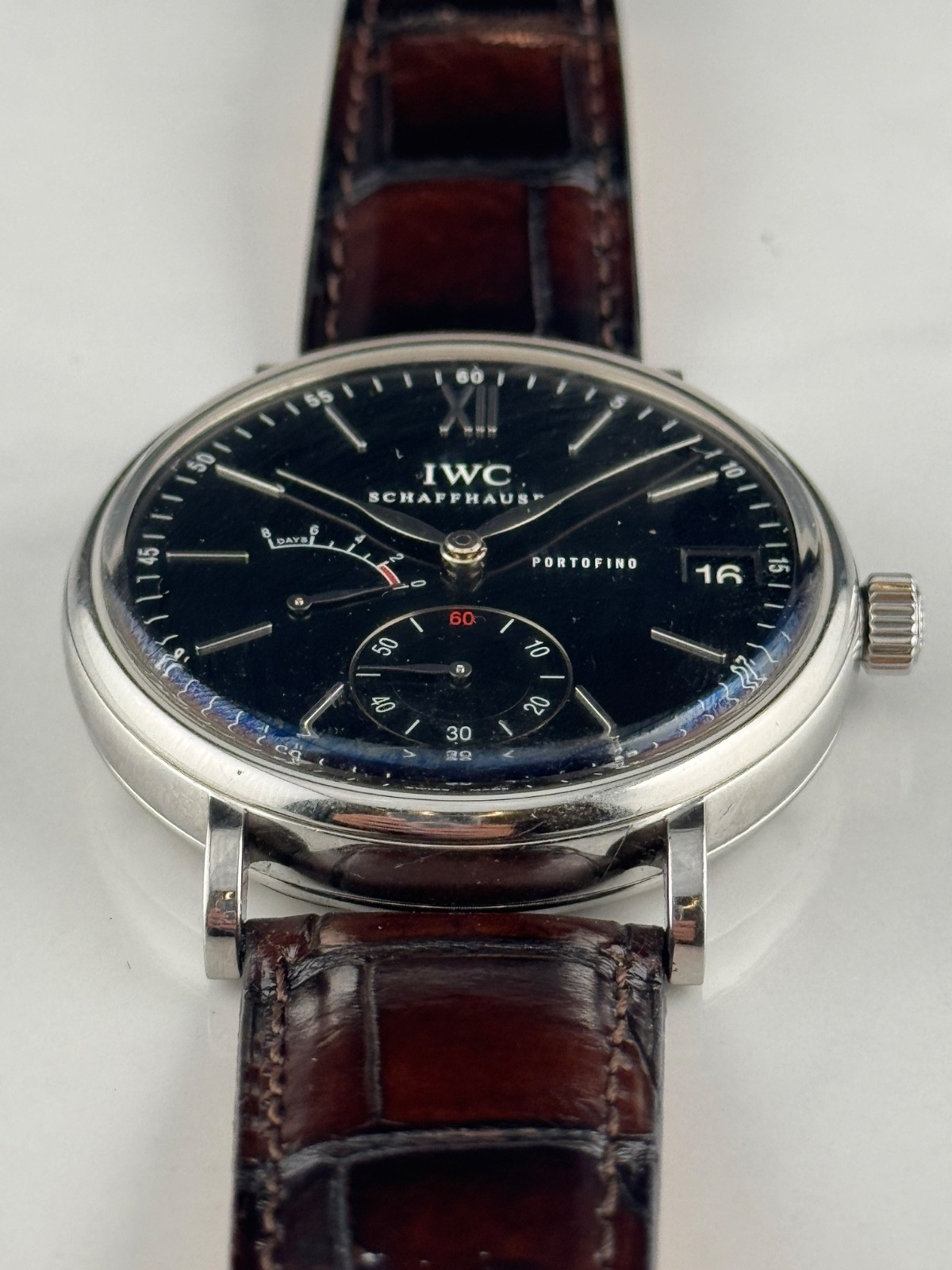 IWC Portofino Stainless Steel 45mm Manual Wind Watch IW510102 w Box