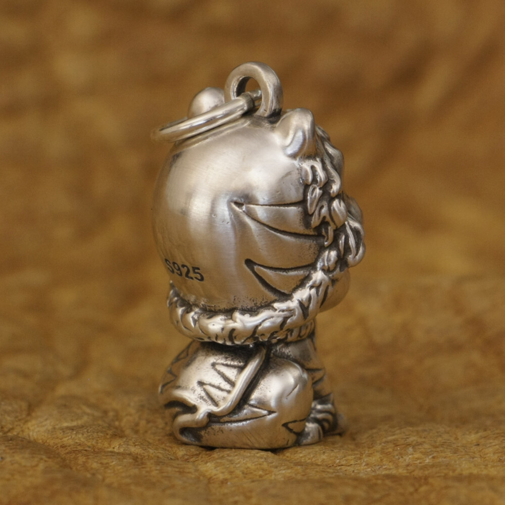 Cute Tiger 925 Sterling Silver Q Version Charms Animal Pendant TA360A HZ