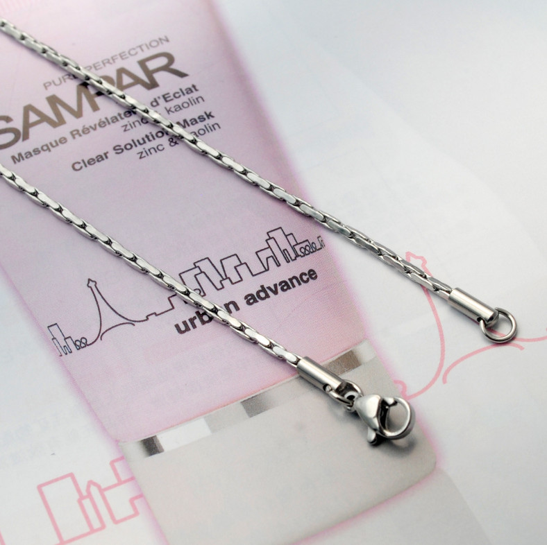 1.2mm 16-24″ Silver Stainless Steel Fancy Pendant Necklace Lobster Clasp Chain