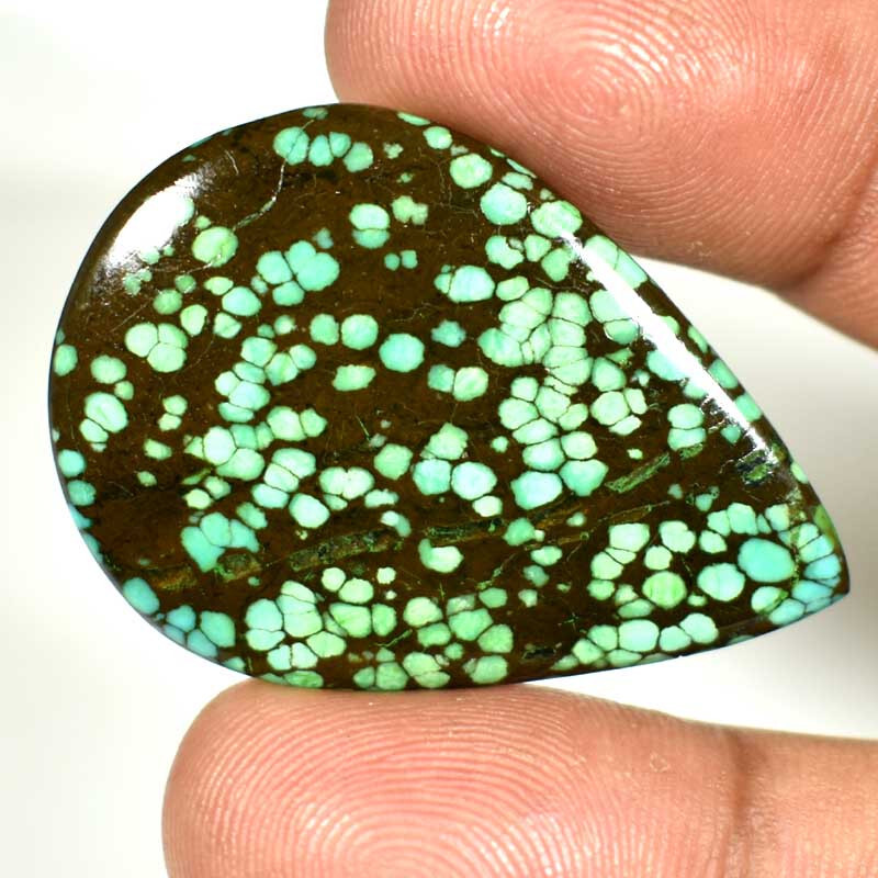 28.65Cts. Tibetan Turquoise Pear Cabochon 100% Natural Loose Gemstones