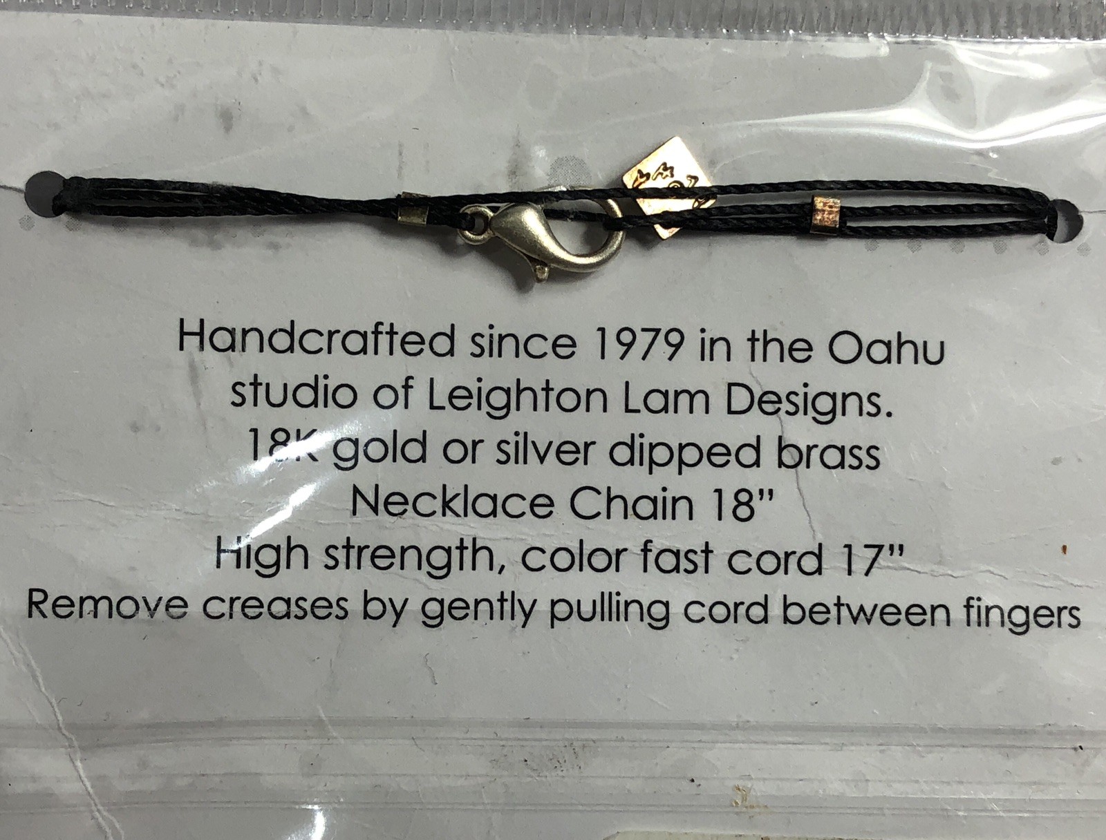 Leighton Lam Necklace Tree of Life Pendant Hawaii Liv-N-Aloha 17 inch – NEW