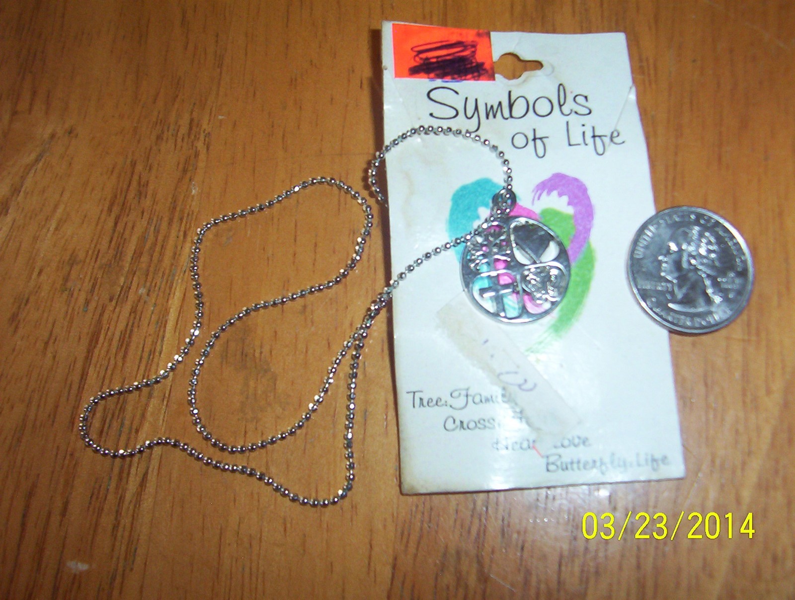 SYMBOLS OF LOVE PENDANT W/ 16″ CHAIN