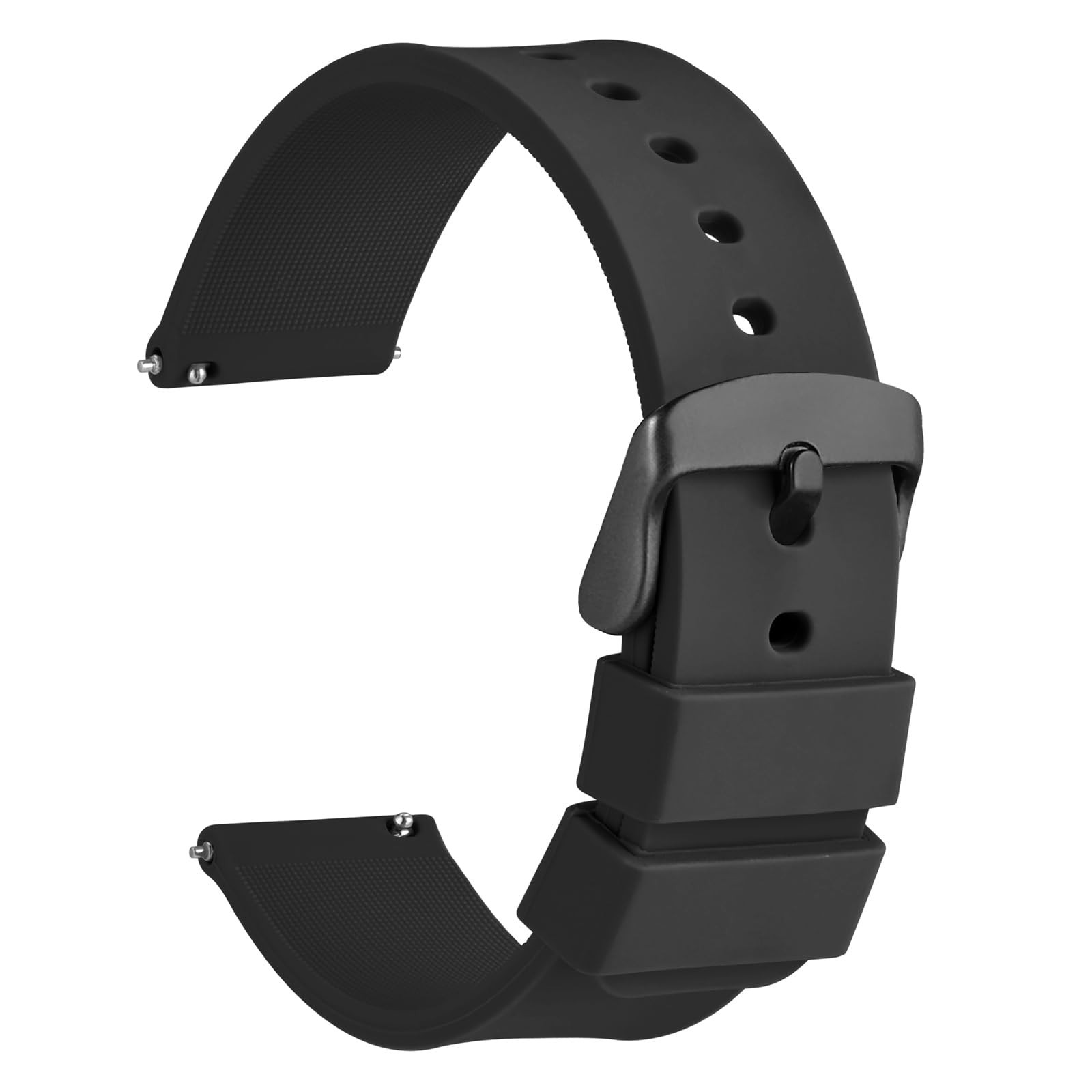WOCCI 22mm Silicone Watch Band, Quick Release Rubber Replacement Strap with B…