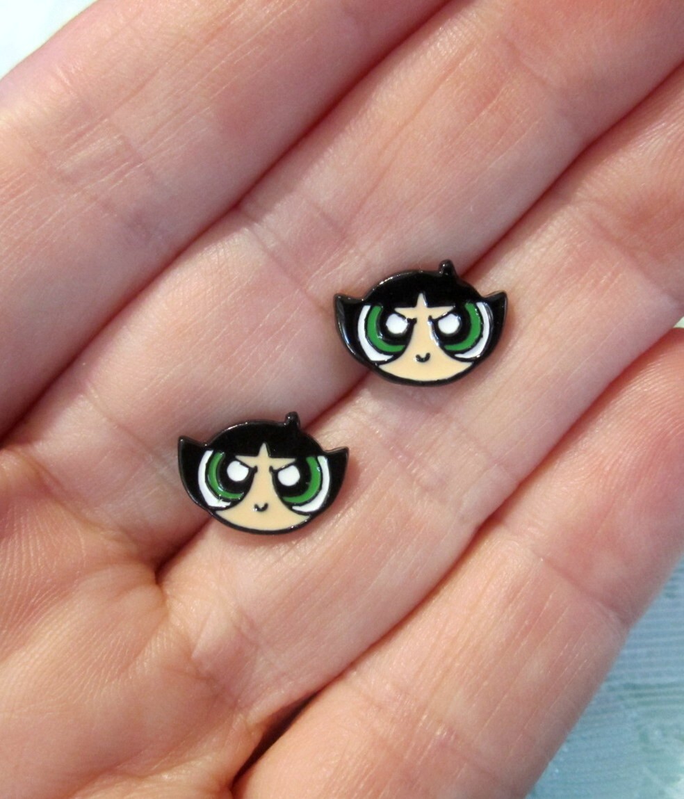 Buttercup Earrings Powerpuff Girls #2 – Hypoallergenic