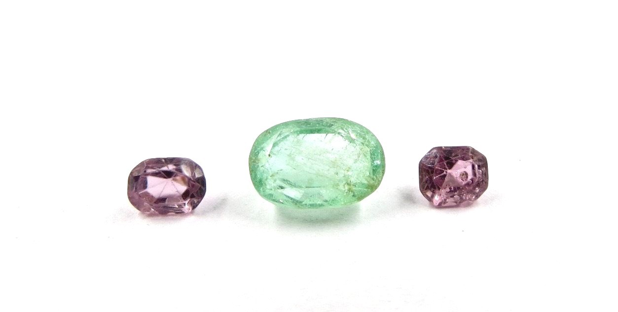 Natural Colombian Emerald & Spinel Octagon 6.45 Cts Gemstone For Jewelry