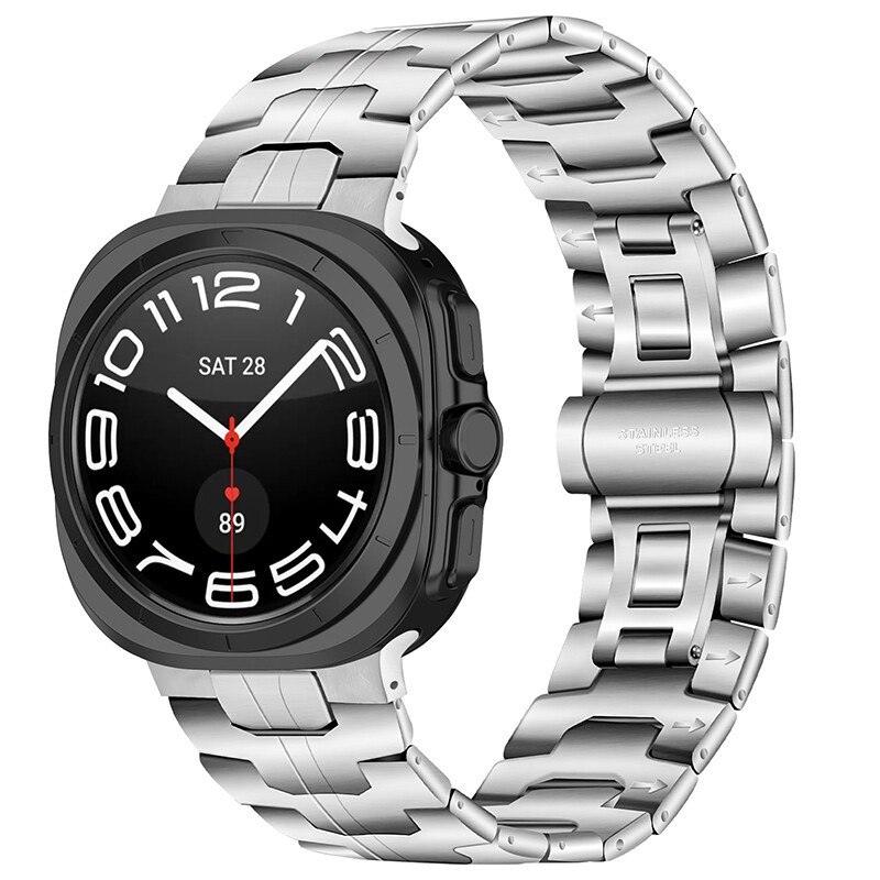 For Samsung Galaxy Watch 8/8 Classic Metal Strap Stainless Steel Band Bracelet