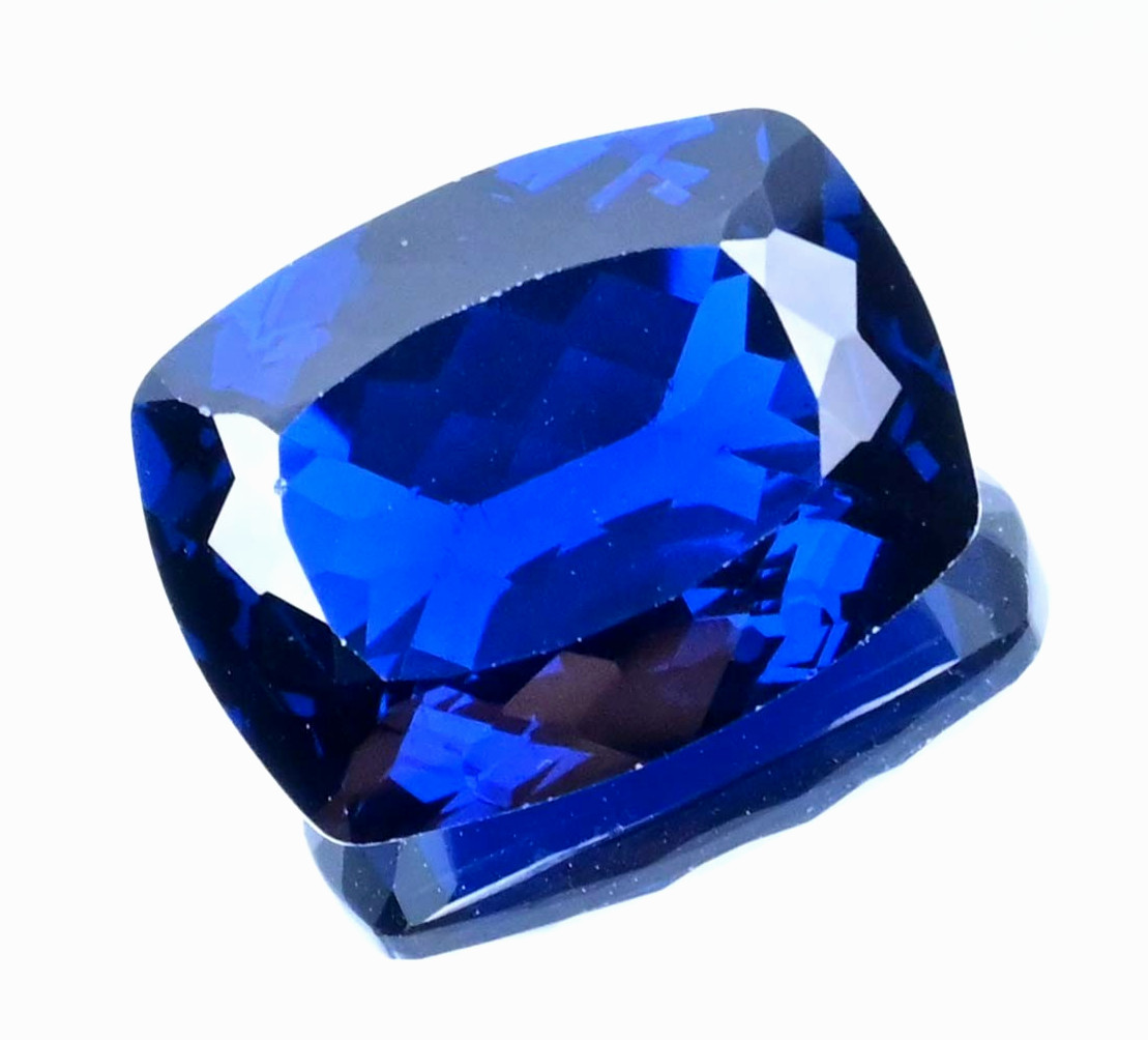 21.25 Ct Natural D’Block Blue Tanzanite Cushion Certified Flawless Gemstone