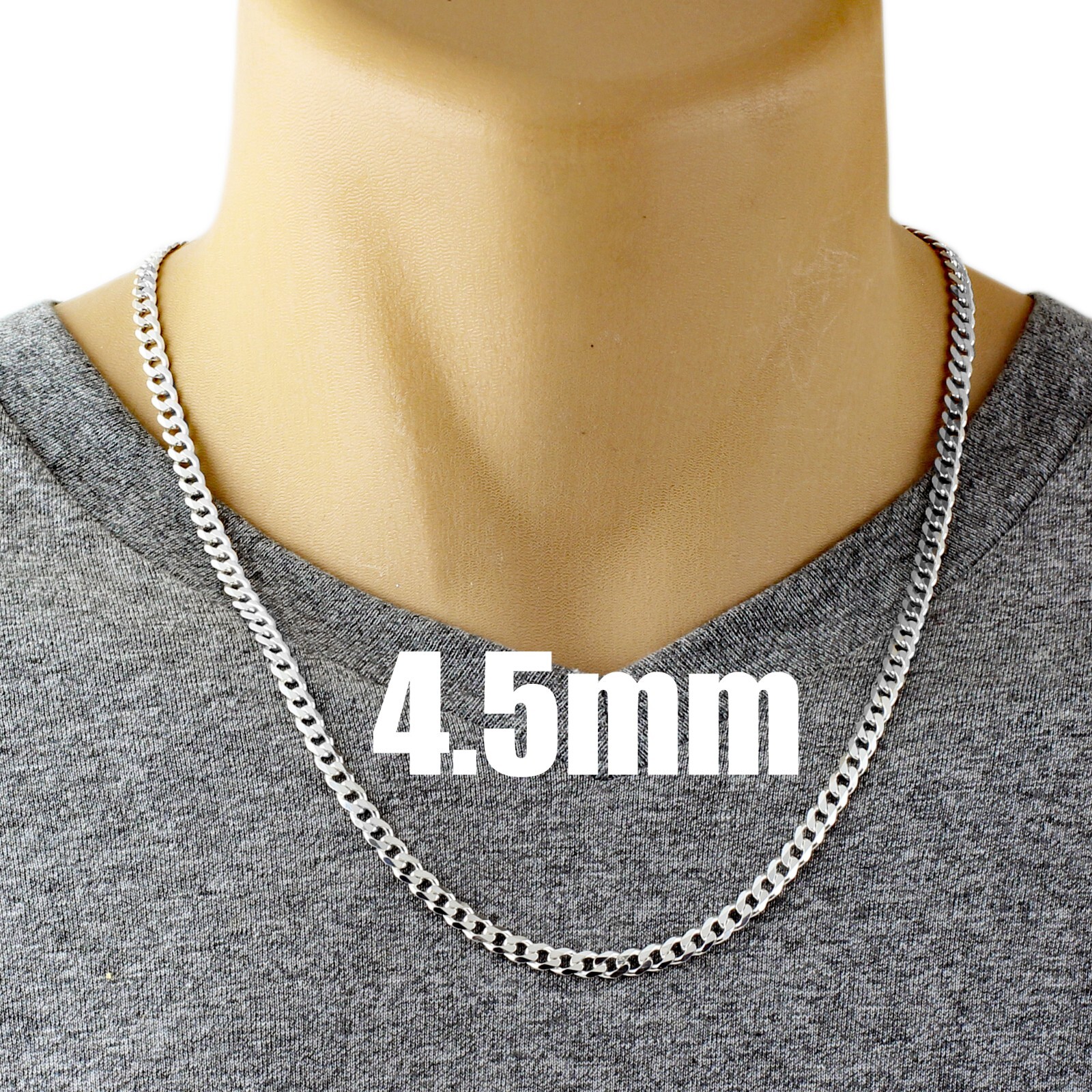 Guaranteed 925 Sterling Silver Cuban Curb Chain Necklace Solid & Heavy Version