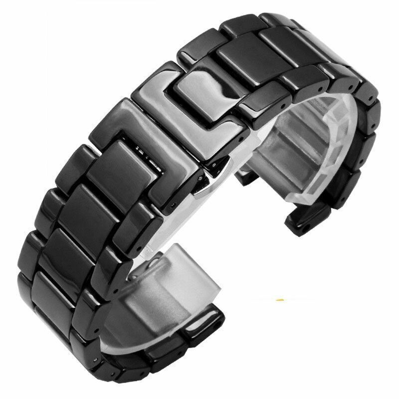 16/18/20mm Notch End Ceramic Watch Band Bracelet Fit For GC Guess Watch Strap