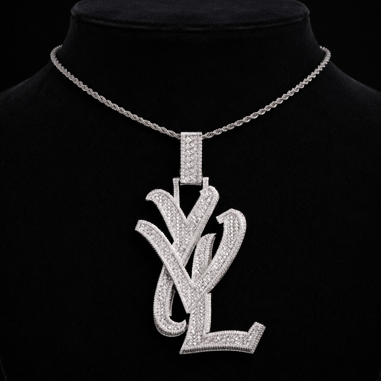 YVL Chain Custom Diamonds Playboi Carti Opium Necklace Ken Carson Hip Hop Rap