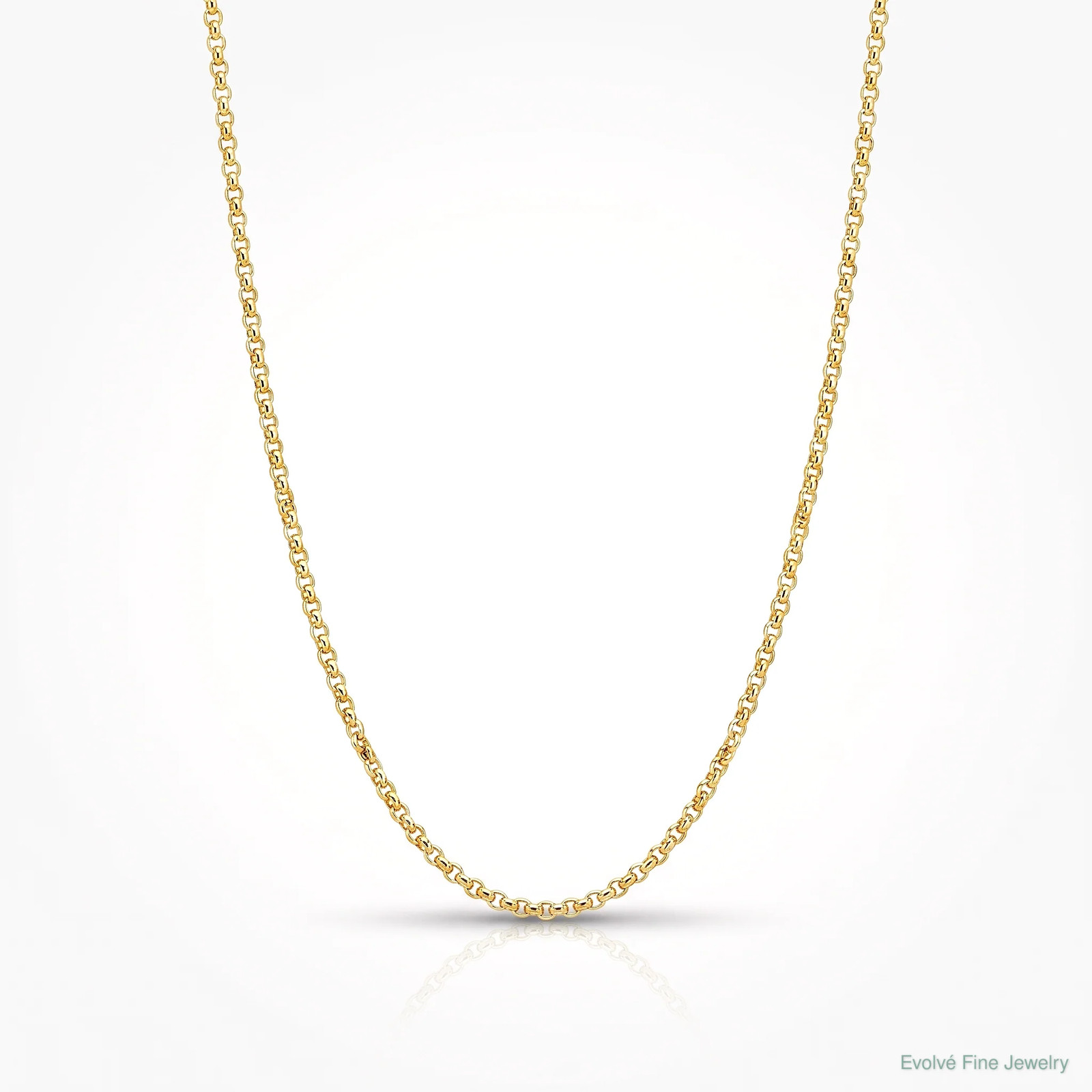 Sterling Silver Gold-Plated Adjustable .95mm Rolo Chain Necklace 22″-30″