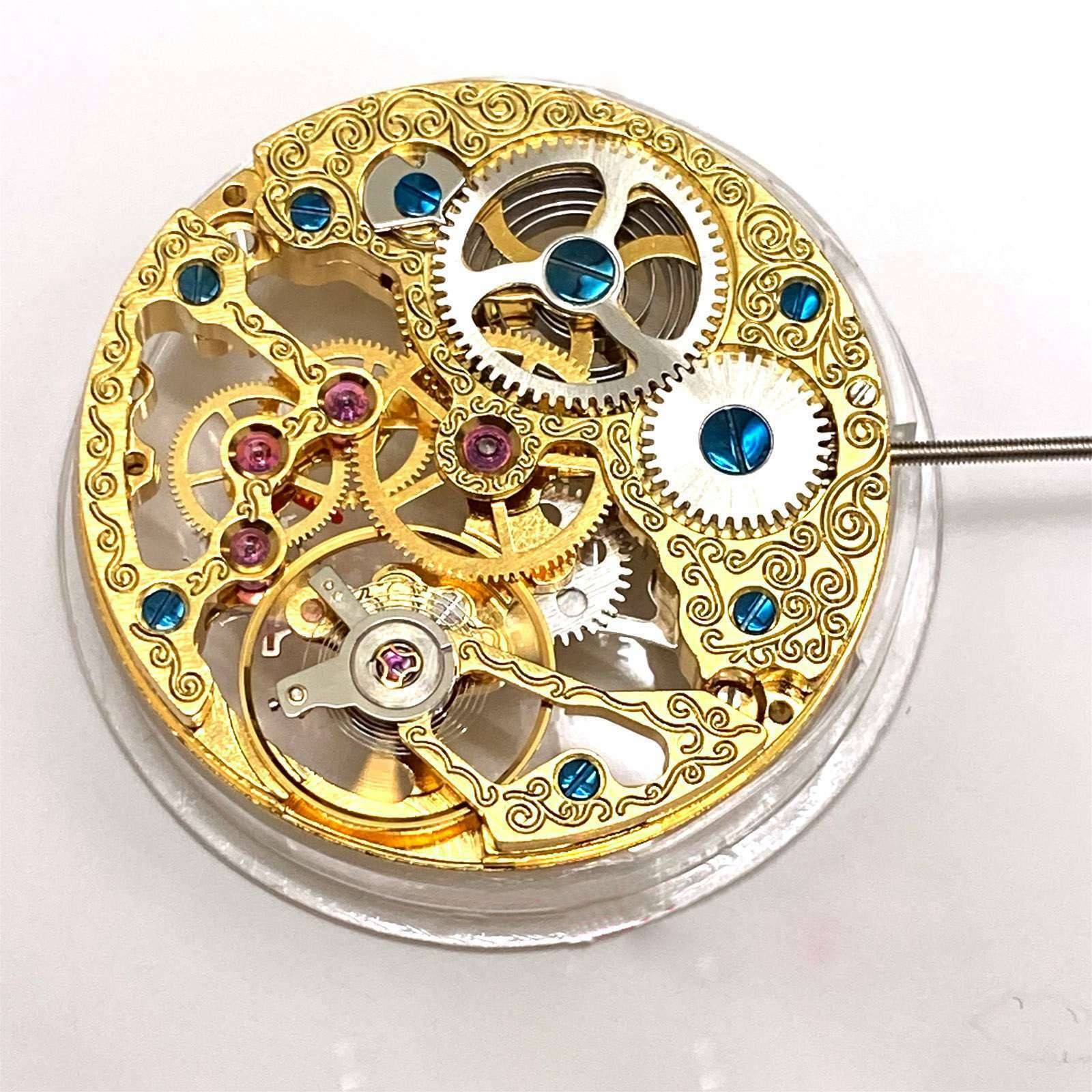 36.6mm 17-Jewel Vintage Hollow Skeleton Mechanical 6497 ST3600 Movement Handwind