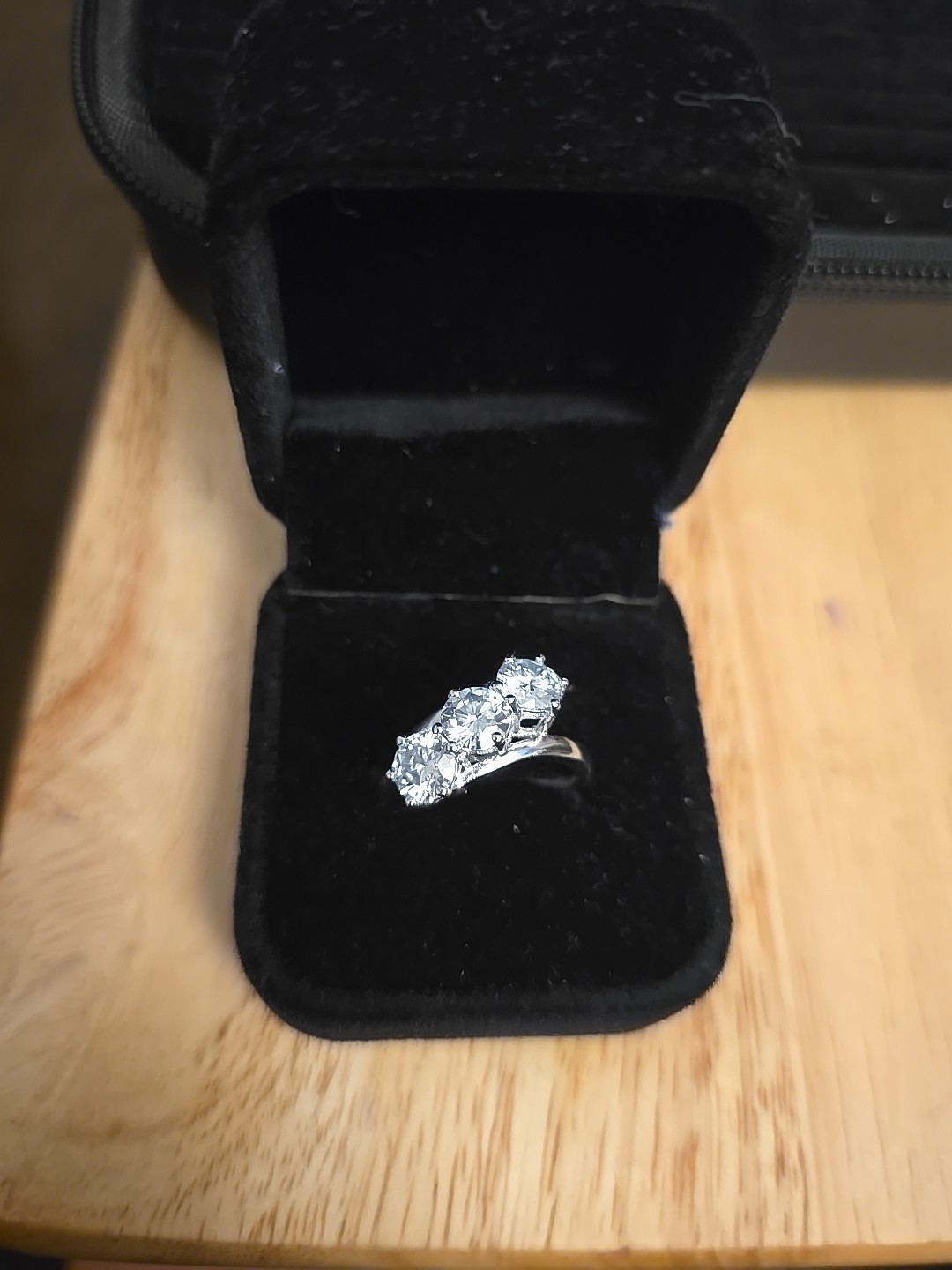 3.17 Ct VVS1 Ice White Real Moissanite 925 Sterling Silver Ring 7