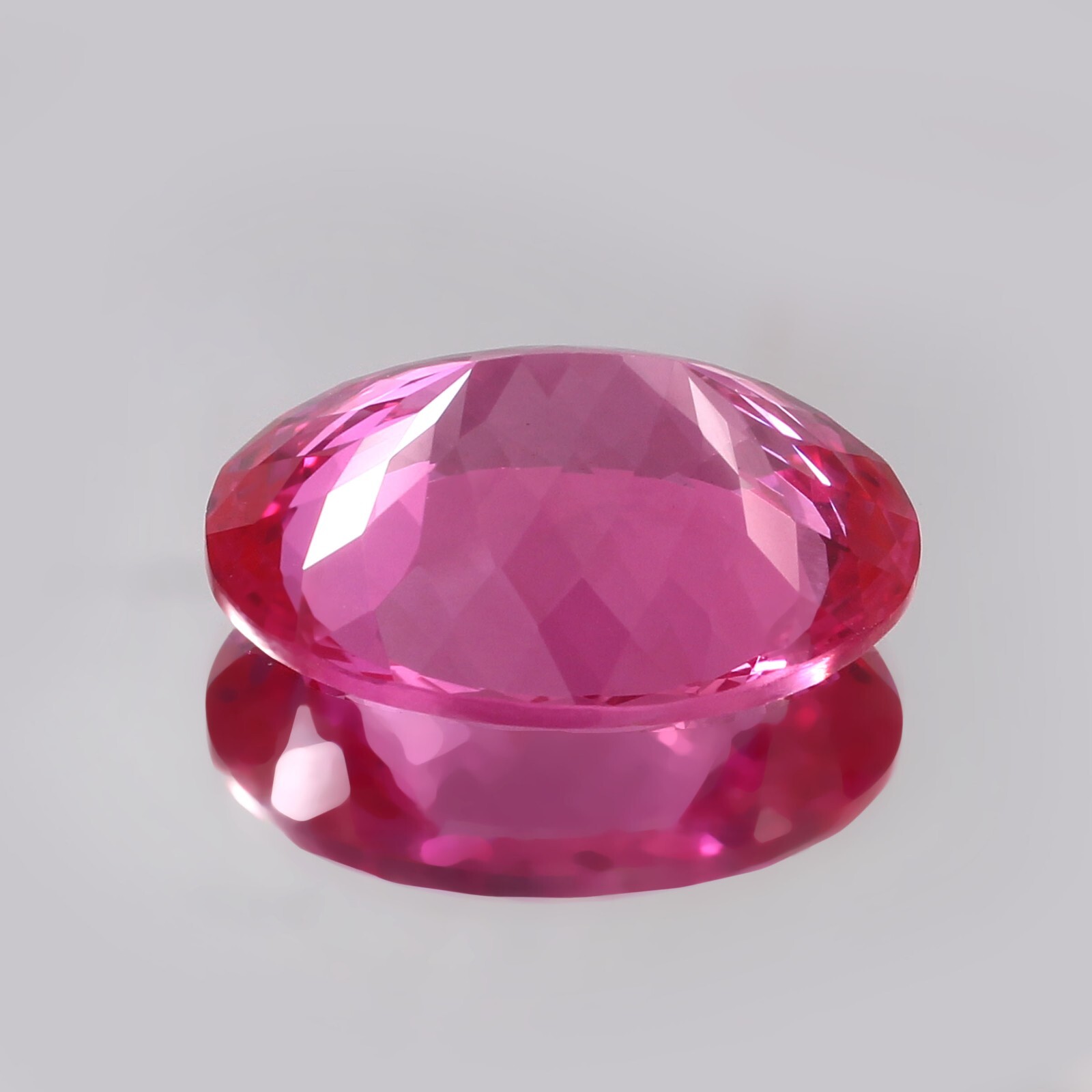 Natural Ceylon Pink Sapphire Loose Oval Cut Gemstone Quality Loupe Clean 48.55Ct