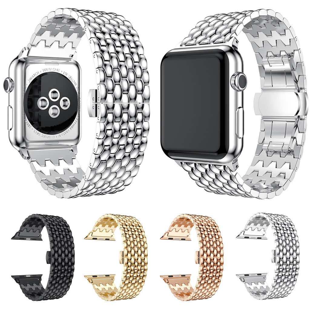 Stainless Steel Strap for Apple Watch Series 8 7 6 5 4 3 2 1 SE Metal Watch Band
