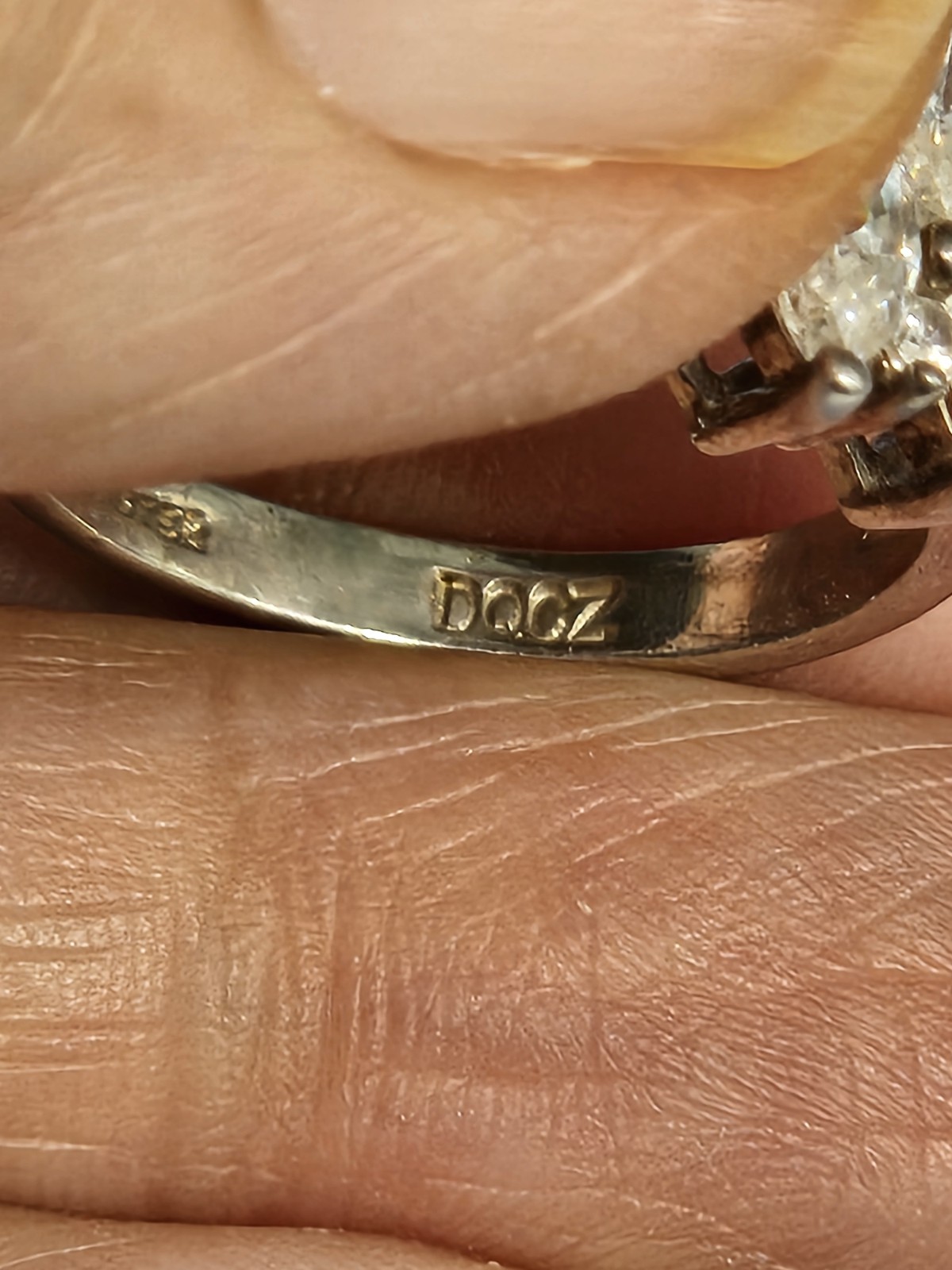DQCZ Diamonique 925 Silver Cocktail Ring CZ Marquise SZ 7, 4g Free Shipping