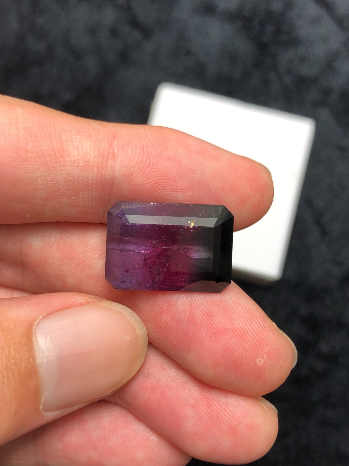 Emerald Cut Tri Color Naatural Tourmaline Loose Stone – 23 Carats