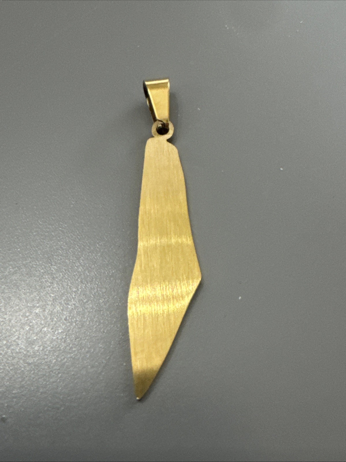 Map Of Israel Pendant Jewish Stainless Steel Gold Tone 18” Necklace Unisex