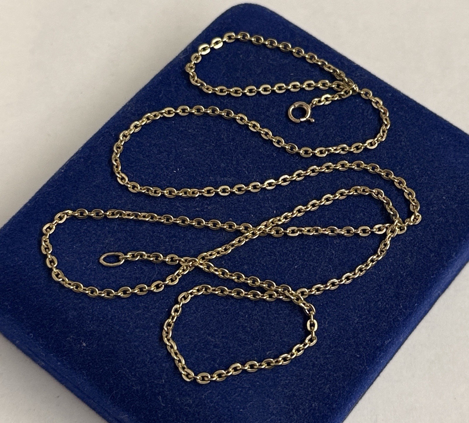 Bolt Clasp Cable Gold Filled Necklace 23” Rolo Link GF VTG EDWARDIAN 2.2mm 5.2g
